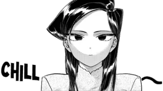 😐 CHILL chill, relaxar, calma, anime, mangá whatsapp sticker