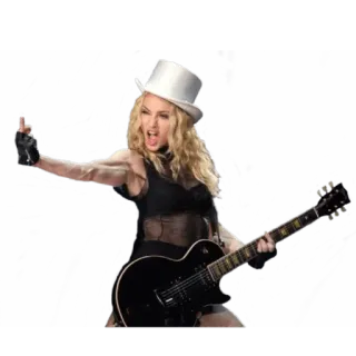 🖕 Madonna Sänger, Musik, Gitarre, Künstler, Stinkefinger telegram sticker