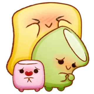 😅 การ์ตูน, น่ารัก, คาวาอิ, อารมณ์, เศร้า, มีความสุข, สติกเกอร์ telegram sticker