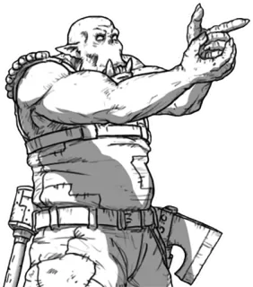 🔫 орк, фэнтези, монстр, воин, топор telegram sticker