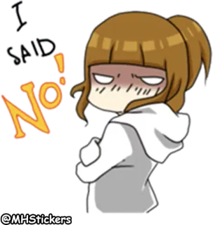 🙅‍♂️ I SAID NO! angry, frustrated, no, denial, upset telegram sticker