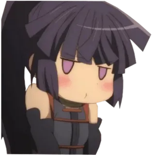 😳 anime, cartoon, character, girl, chibi telegram sticker