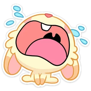 😭 crying, bunny, sad, cute, cartoon, emoji, sticker telegram sticker