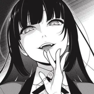 ♣️ Yumeko Jabami Kakegurui anime, manga, kakegurui, yumeko jabami, gambling telegram sticker