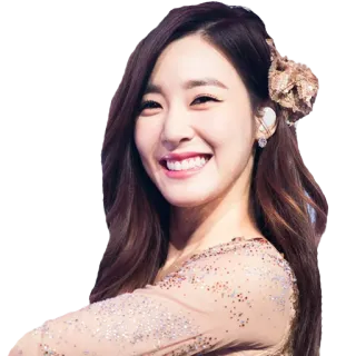 🤣 wanita, senyum, bunga, rambut, kecantikan, potret telegram sticker