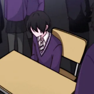 🌙 anime, school, student, classroom, manga, desk telegram sticker