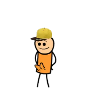 😐 หยาบคาย, ท่าทาง, การ์ตูน, คนก้างปลา telegram sticker