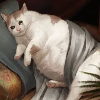 😢 kucing, sedih, meme, menangis, hewan, peliharaan telegram sticker