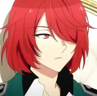 💮 Anime, rote Haare, Anime Junge, Charakter, Porträt telegram sticker