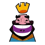 😂 clash royale, king, crown, video game, character, cartoon telegram sticker