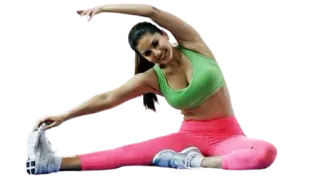 🤯 Übung, Fitness, Frau, Dehnen, Yoga whatsapp sticker
