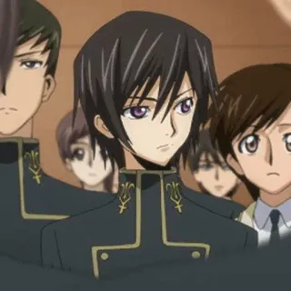 🥀 Lelouch Lamperouge Code Geass Anime, Code Geass, Lelouch, Studente, Divisa scolastica, Cartone animato whatsapp sticker