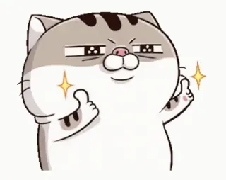 👍 cat, thumbs up, cute, approval, ok, positive telegram sticker