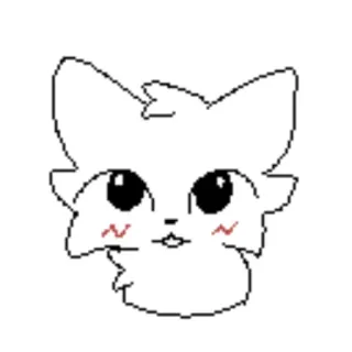 🥺 carino, gatto, bianco, animale, cartone animato telegram sticker