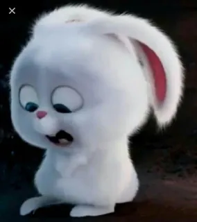 🕊 Snowball The Secret Life of Pets thỏ, dễ thương, thỏ con, động vật, trắng, thú cưng telegram sticker