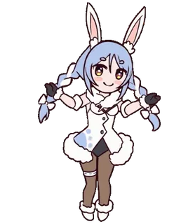 💃 Usada Pekora Hololive anime, vtuber, kelinci, imut, pekora, usada, hololive whatsapp sticker