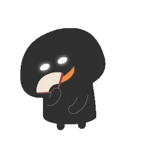 😌 Aufkleber, Figur, Fan, Schwarzfigur, Cartoon telegram sticker
