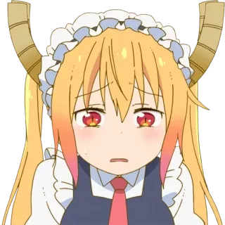😥 Tohru Miss Kobayashi's Dragon Maid Аниме, Дракон, Горничная, Тору, Дракон-горничная Кобаяши telegram sticker