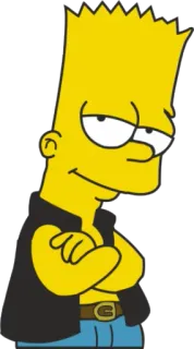 😎 Bart Simpson The Simpsons Bart Simpson, Die Simpsons, Cartoon, Figur, Gelb, Cool, Animation telegram sticker