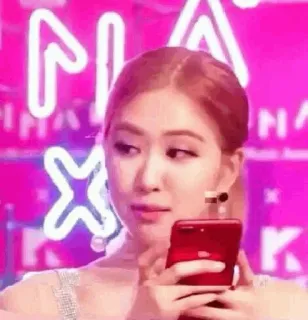 🗿 Rose K-pop, piosenkarz, celebryta, Rosé, Blackpink, selfie, kobieta telegram sticker