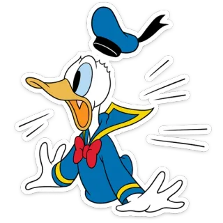 😱 Donald Duck мультфильм, утка, злой, Дисней, персонаж telegram sticker