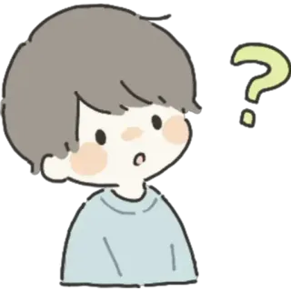 🤨 вопрос, запутанный, мальчик, мультфильм, выражение, думающий telegram sticker