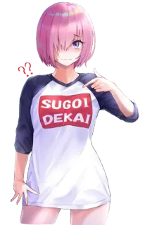 😍 SUGOI DEKAI Anime, Mädchen, Japanisch, Text, Sticker, Kunst, Zeichnung, Figur whatsapp sticker