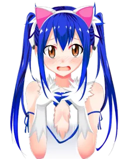 😳 Wendy Marvell Fairy Tail Anime, Fairy Tail, Wendy Marvell, Süß, Cartoon, Manga, Illustration telegram sticker