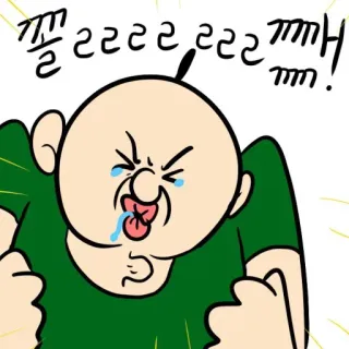 😂 꽐 22222 2222께!!! การ์ตูน, รำคาญ, โกรธ, ร้องไห้, เสียใจ, สีหน้า telegram sticker