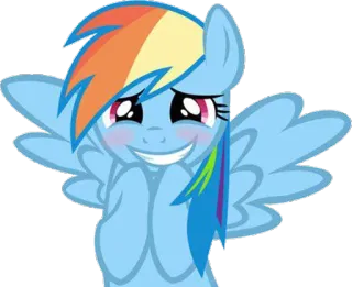 😳 Rainbow Dash My Little Pony Poni, Dibujo animado, Animal, Amistad, Feliz, Lindo telegram sticker
