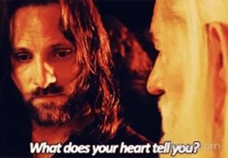 ❤️ What does your heart tell you? il signore degli anelli, aragorn, gandalf, citazione film telegram sticker