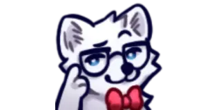🤓 nhãn dán, cáo, kính, nơ, phim hoạt hình telegram sticker