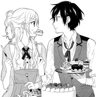 💛 Anime, Casal, Sobremesa, Bolo, Mangá telegram sticker