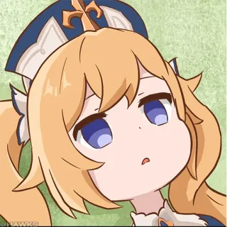 💠 Barbara Genshin Impact @HAWKS genshin impact, barbara, anime, video game, imut, meme whatsapp sticker
