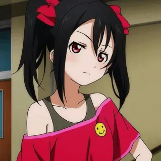 🎈 Nico Yazawa Love Live! Anime, Mädchen, Cartoon, Charakter, Nico Yazawa, Love Live telegram sticker