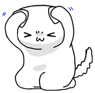 😖 chien, mignon, animal, dessin animé, blanc, animal de compagnie whatsapp sticker