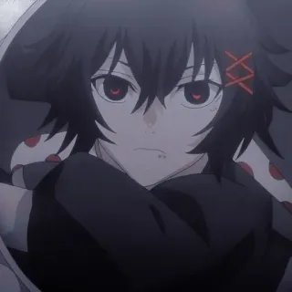🖤 Juuzou Suzuya Tokyo Ghoul Anime, Tokyo Ghoul, Juuzou, Suzuyu, occhi rossi, punti di sutura whatsapp sticker