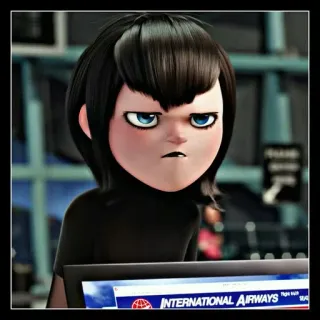 🌸 Mavis Dracula Hotel Transylvania International Airlines animado, desenho animado, filme, vampiro, personagem, Mavis, Hotel Transilvânia telegram sticker
