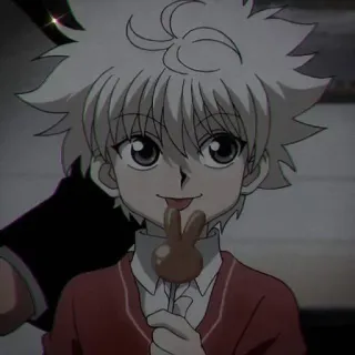 💞 Killua Zoldyck Hunter x Hunter Anime, Personaggio, Killua, Zoldyck, Hunter x Hunter, Cartone animato, Lecca-lecca telegram sticker