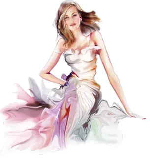 😄 mulher, vestido, vestido de festa, arte, moda, beleza whatsapp sticker