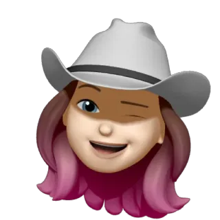 🍧 emoji, cowboy, hat, wink, avatar telegram sticker