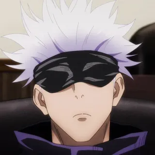 🤍 Satoru Gojo Jujutsu Kaisen anime, gojo, satoru, blindfold, character telegram sticker