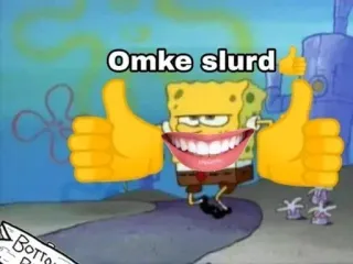👍 Spongebob Omke slurd spongebob, dessin animé, mème, pouce levé whatsapp sticker