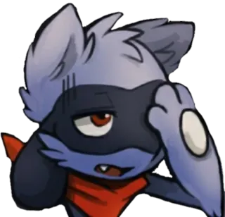 🤭 cartoon, character, sticker, sleepy, exhausted telegram sticker