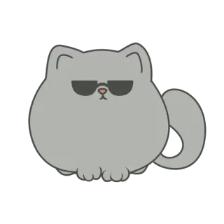 😎 고양이, 멋진, 선글라스, 동물, 스티커, 귀여운 telegram sticker