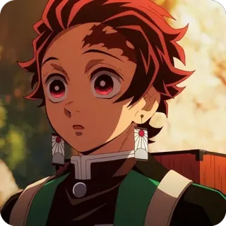 😯 Tanjiro Kamado Demon Slayer anime, demon slayer, tanjiro kamado, anime character, manga whatsapp sticker