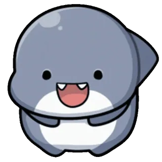 ⭐ cartoon, cute, animal, kawaii, shark whatsapp sticker