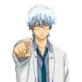 😐 Sakata Gintoki Gintama Anime, Gintama, Sakata Gintoki, Postać whatsapp sticker