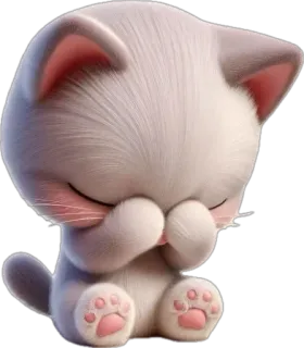 😊 gato, gatinho, fofo, animal, triste, kawaii whatsapp sticker