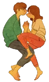 😏 couple, amour, romantique, affection, relation whatsapp sticker